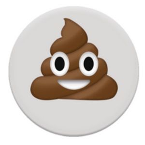 Poop emoji phone grip stand